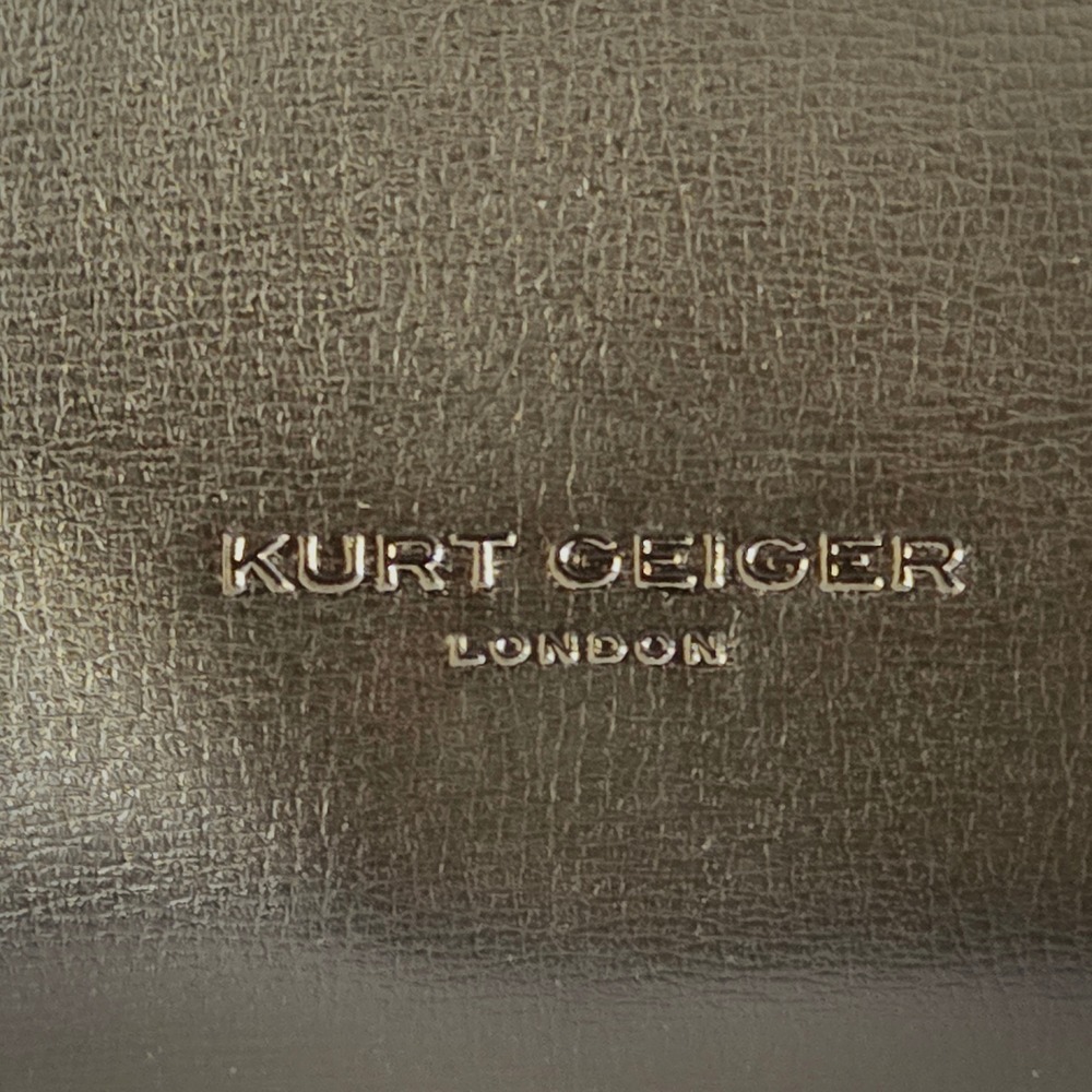 Kurt Geiger Chelsea Bucket Bag Women Small Black Purse New Leather Crystal Eagle - Picture 11 of 13